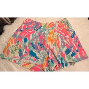 Lilly Pulitzer Multicolor Floral Print‎ Shorts Size 2 Rayon Summer